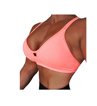 RAW By Adriana Kuhl Crush Sports Bra Coral