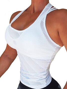 RAW By Adriana Kuhl Net Tanktop White