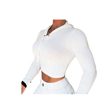 Raw By Adriana Kuhl Crop Hoodie White