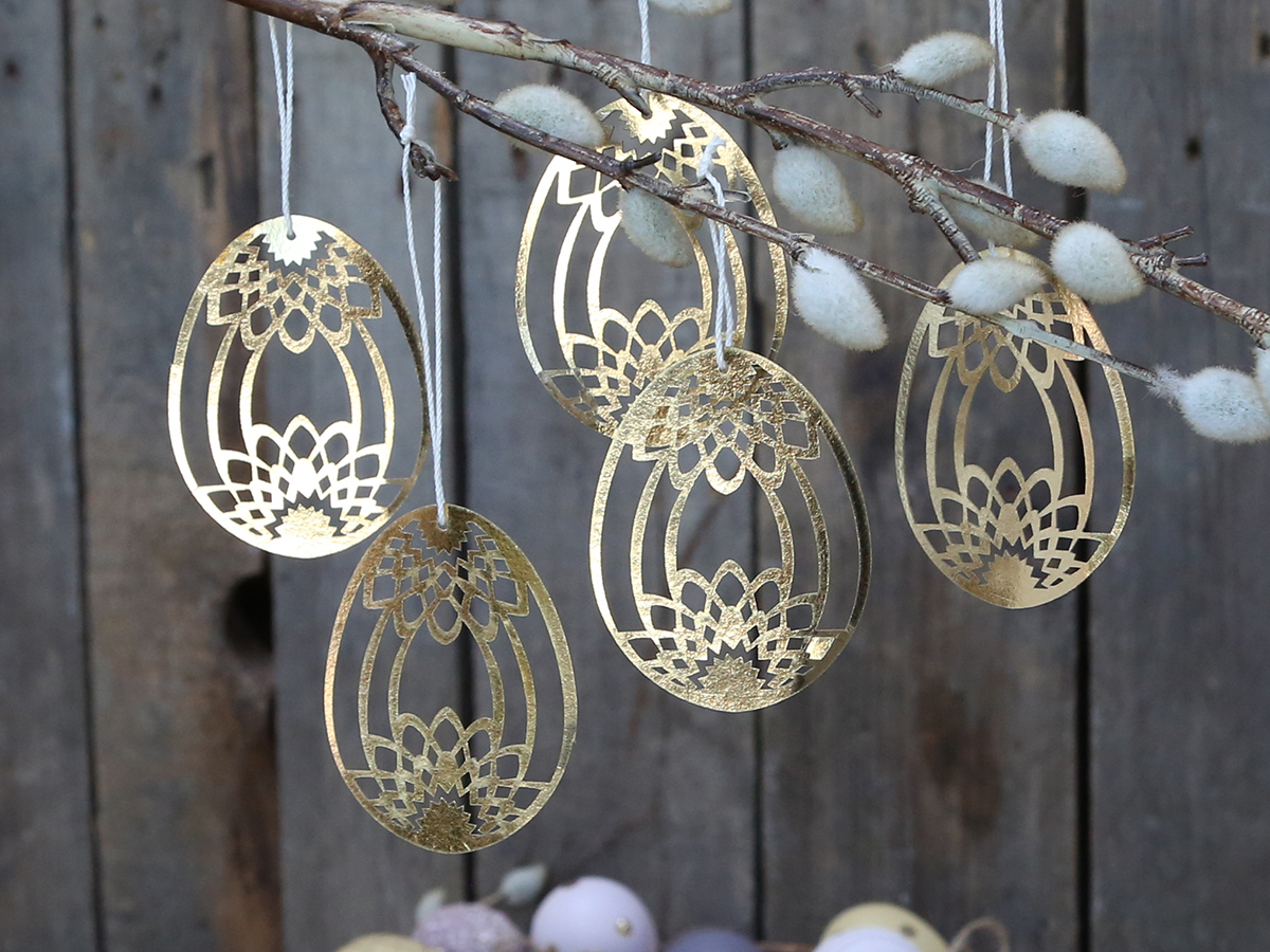 Påsk - VINTAGE PAPERCUT EGG - 5-pack