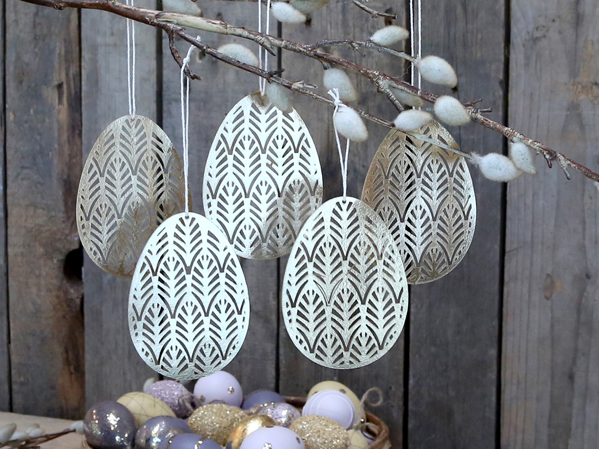 Påsk - VINTAGE PAPERCUT EGG - 5-pack - 3