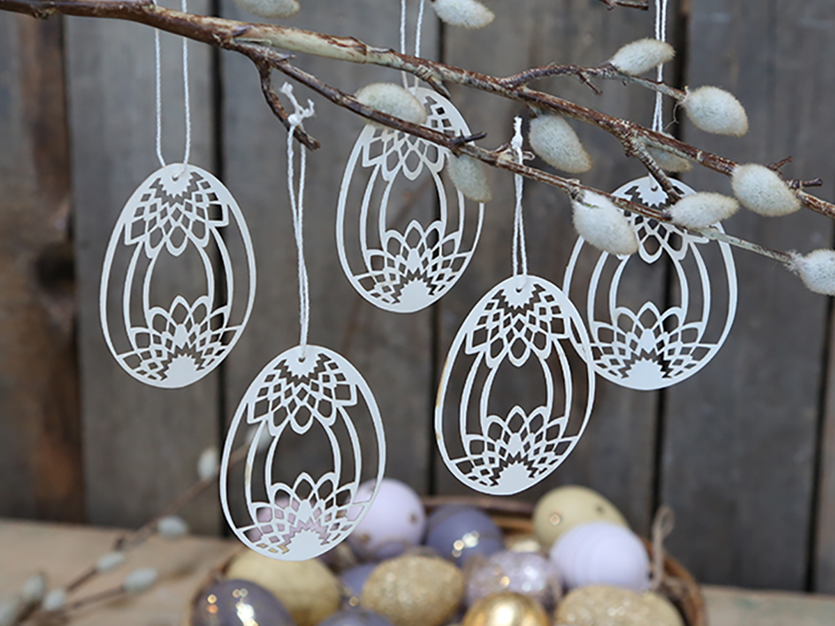 Påsk - VINTAGE PAPERCUT EGG - 5-pack