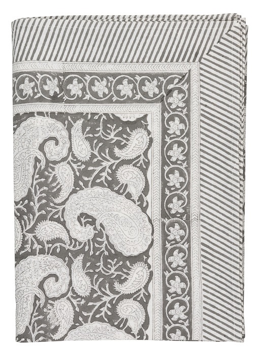 Duk - BIG PAISLEY Dark Grey - Chamois 