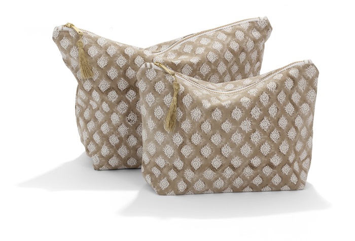 Toiletry Bag - MEDALLION - Light Brown