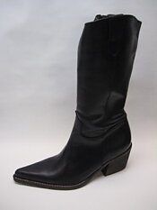 Western Boots stövel Skinnstövlar svart