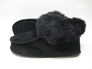 Fårskinnstofflor  Toffel  Svart OBS ! Finns i Big size upp till 48
