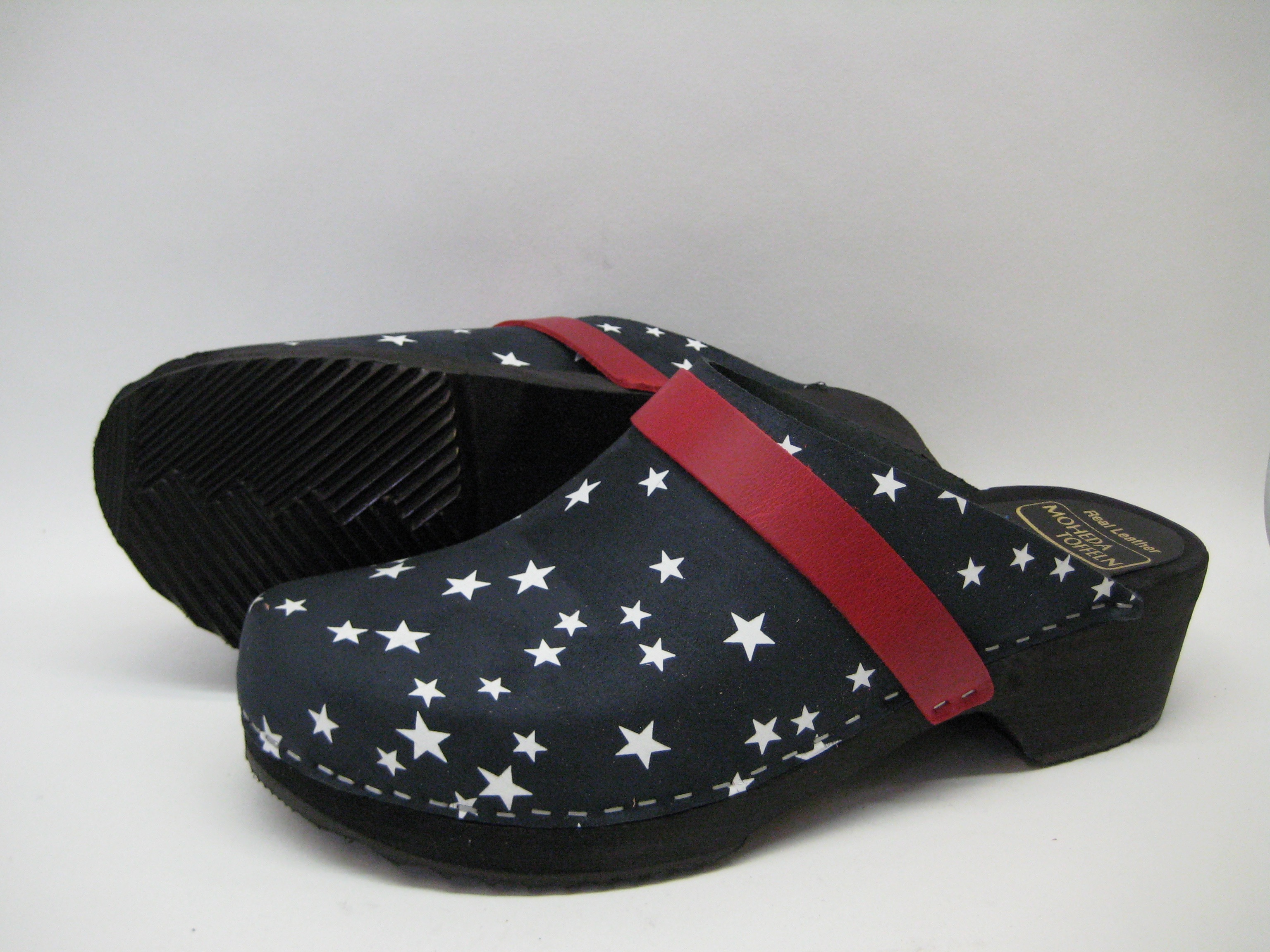  Trätofflor klassisk 13200 Navy/Star