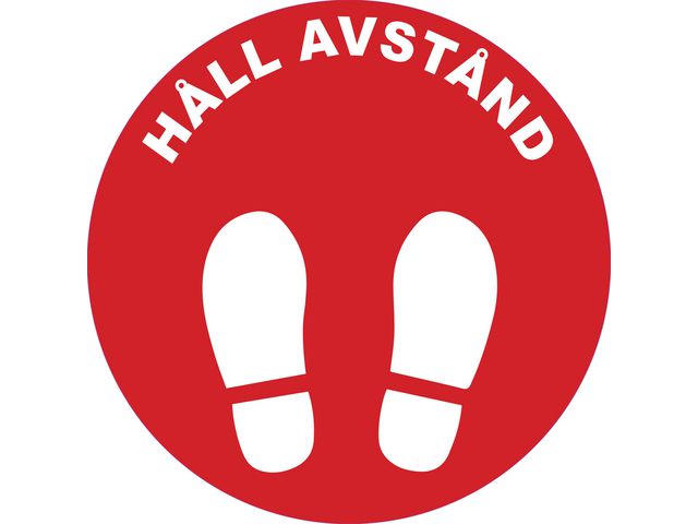 Golvdekal 'HÅLL AVSTÅND' 10/FP - 3