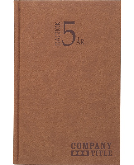 5-årsdagbok konstläder cognac-1055 - 2