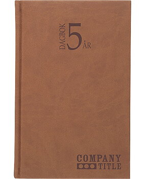 5-årsdagbok konstläder cognac-1055
