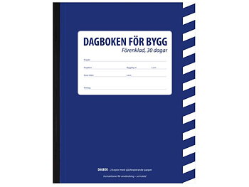 Dagboken för bygg förenklad A5 30 dagar