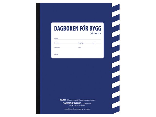 Dagboken för bygg A4 30 dagar - 2