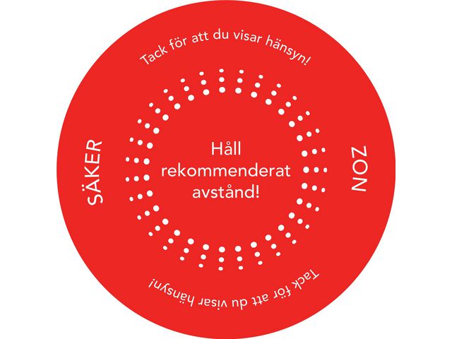 Golvdekal säker zon'håll avstånd'40x40cm - 2