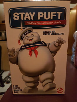 Ghostbusters melting marshmallow candle