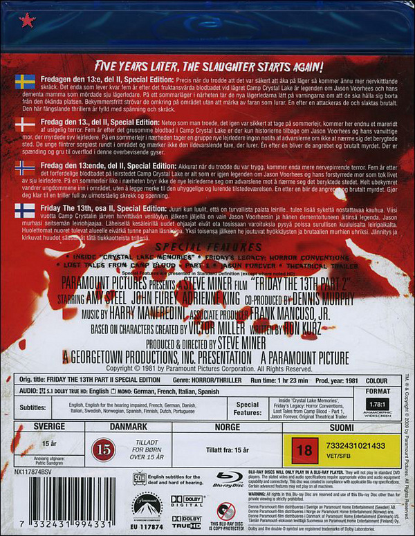 Fredagen den 13:e Del 2  ( Blu-Ray , Special Edition ) - 2