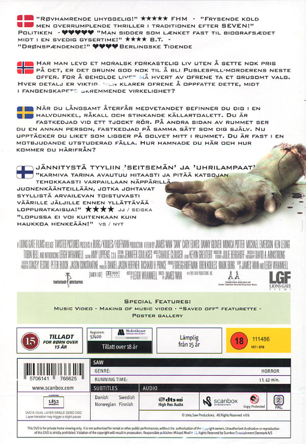 Saw  ( Unrated version ) - 2