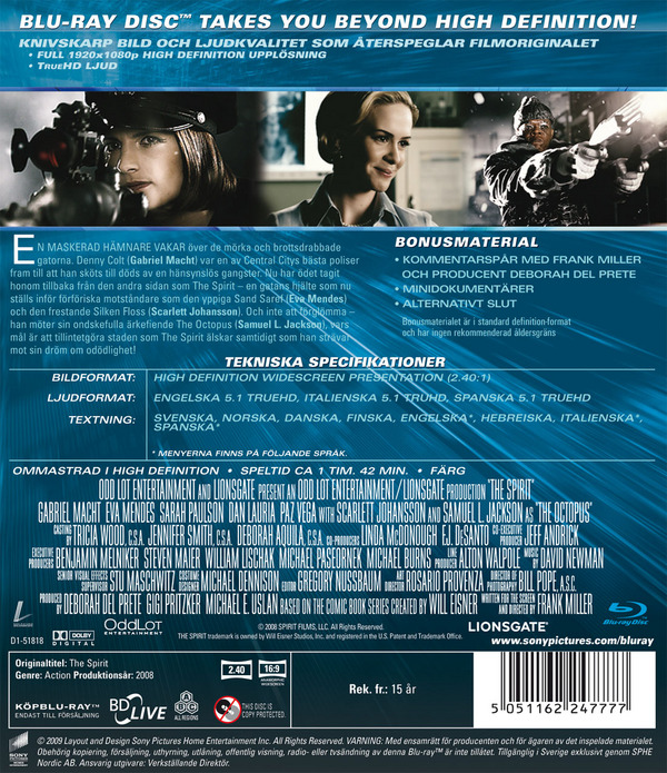 The Spirit  (Blu-Ray)   - 2