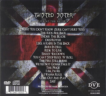Twisted Sister "Live at the Astoria" Special Edition DVD/CD TWINPACK