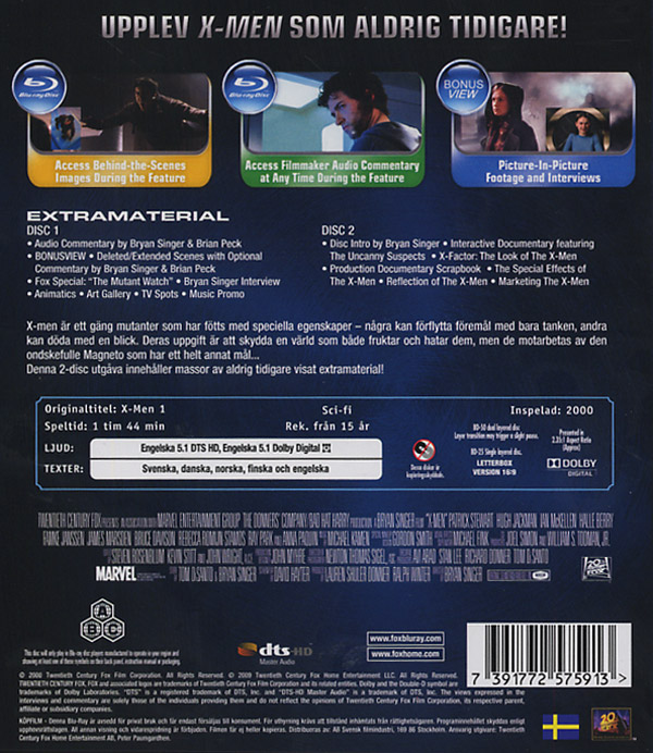 X-Men  (Blu-Ray)  2-Disc - 2