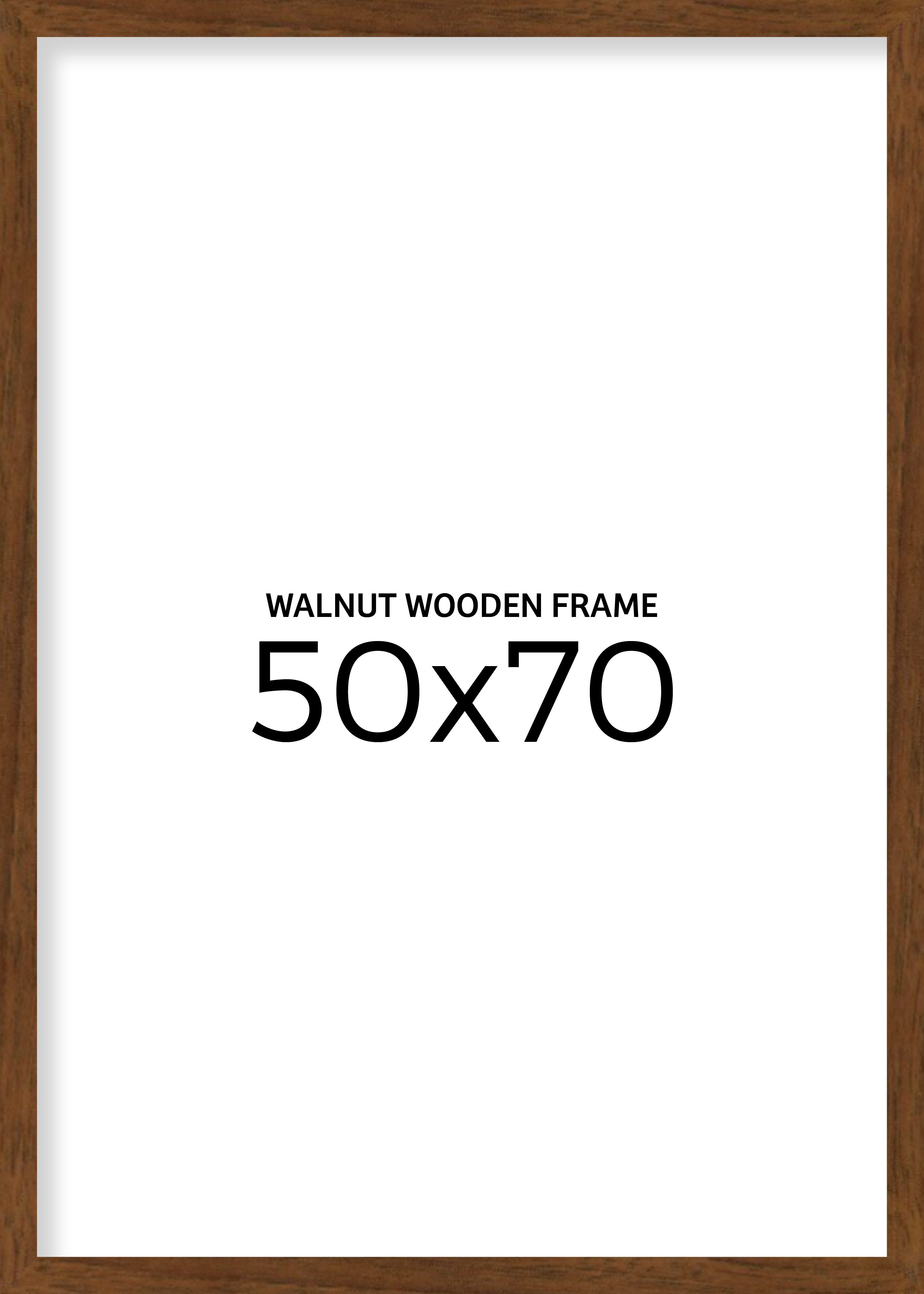 Walnut wooden 50x70 cm - World Wild Posters™ | Unique posters of wildlife, and nature
