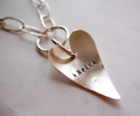 Äkta silverhalsband - kärlek - 2