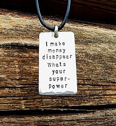 I make money disappear - halsband