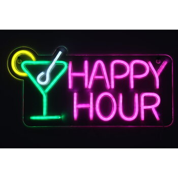 Happy Hour Neonskyl Vägg- och Bordslampa