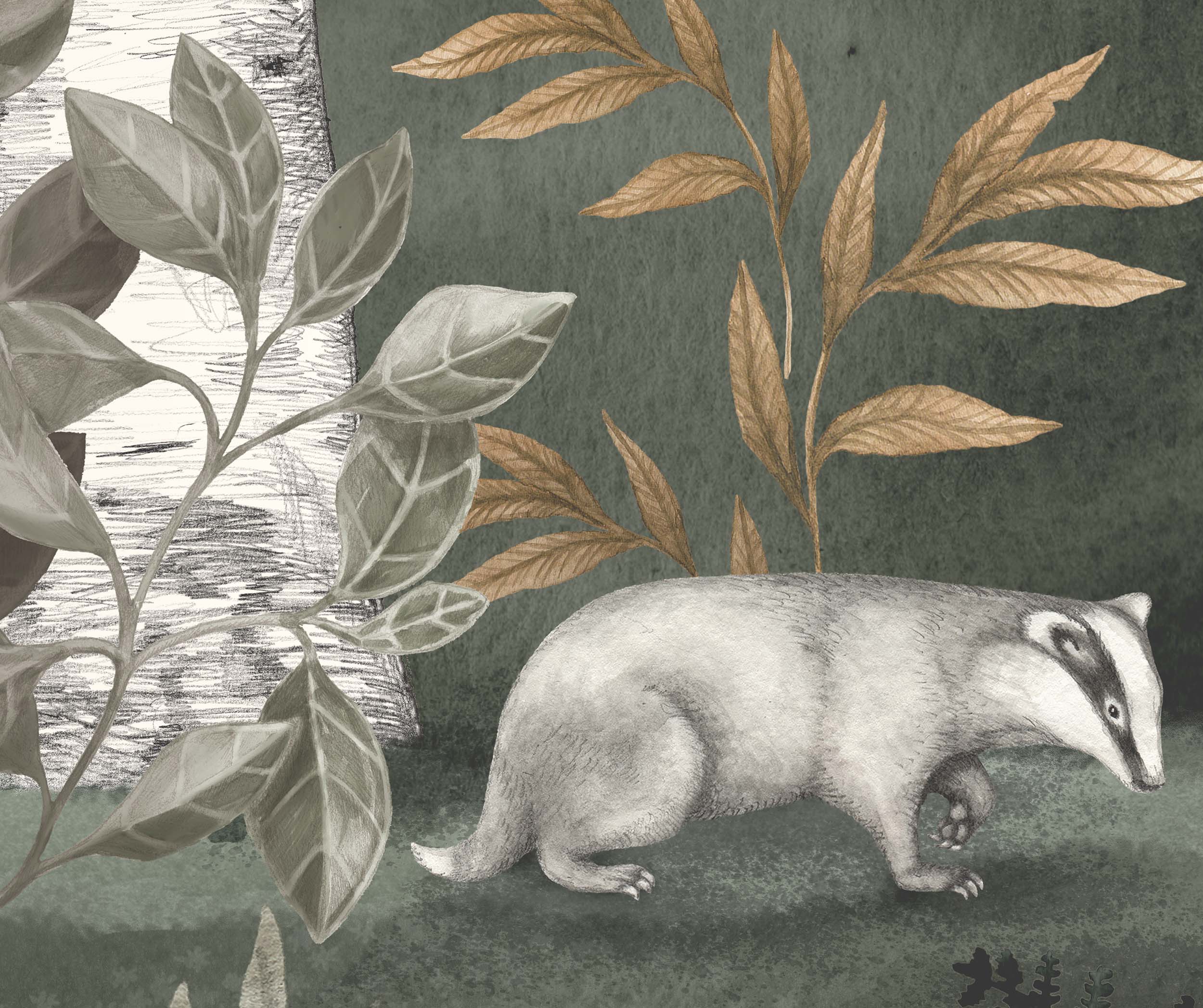 Wild Forest Mural - 6943 - 3