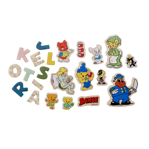 Bamse Magnetbokstäver + Bamse figurer