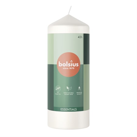 Blockljus 15x8cm Cloudy White