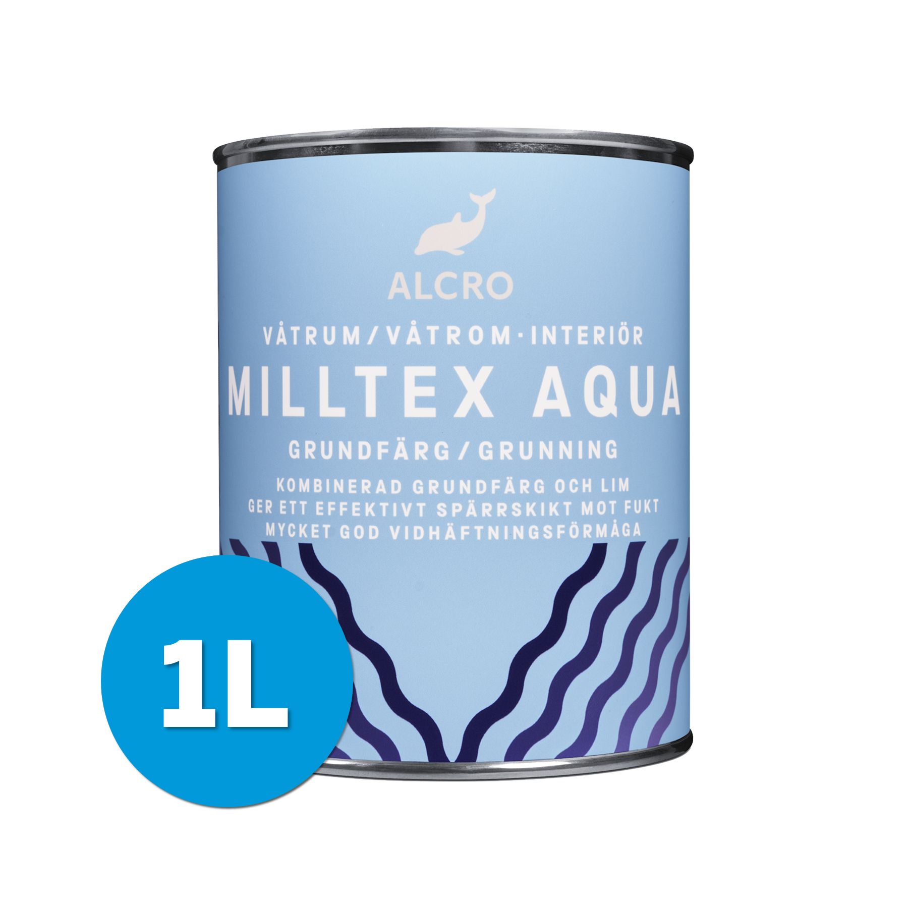 Milltex Aqua Grundfärg för Våtrum 1L