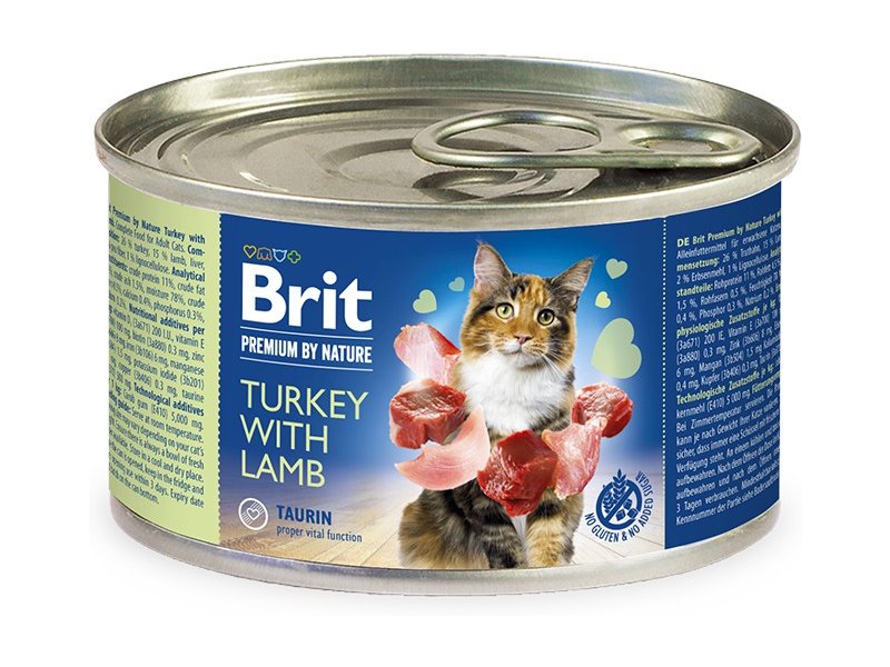 Brit Premium för Katter, Kalkon & Lamm 200g