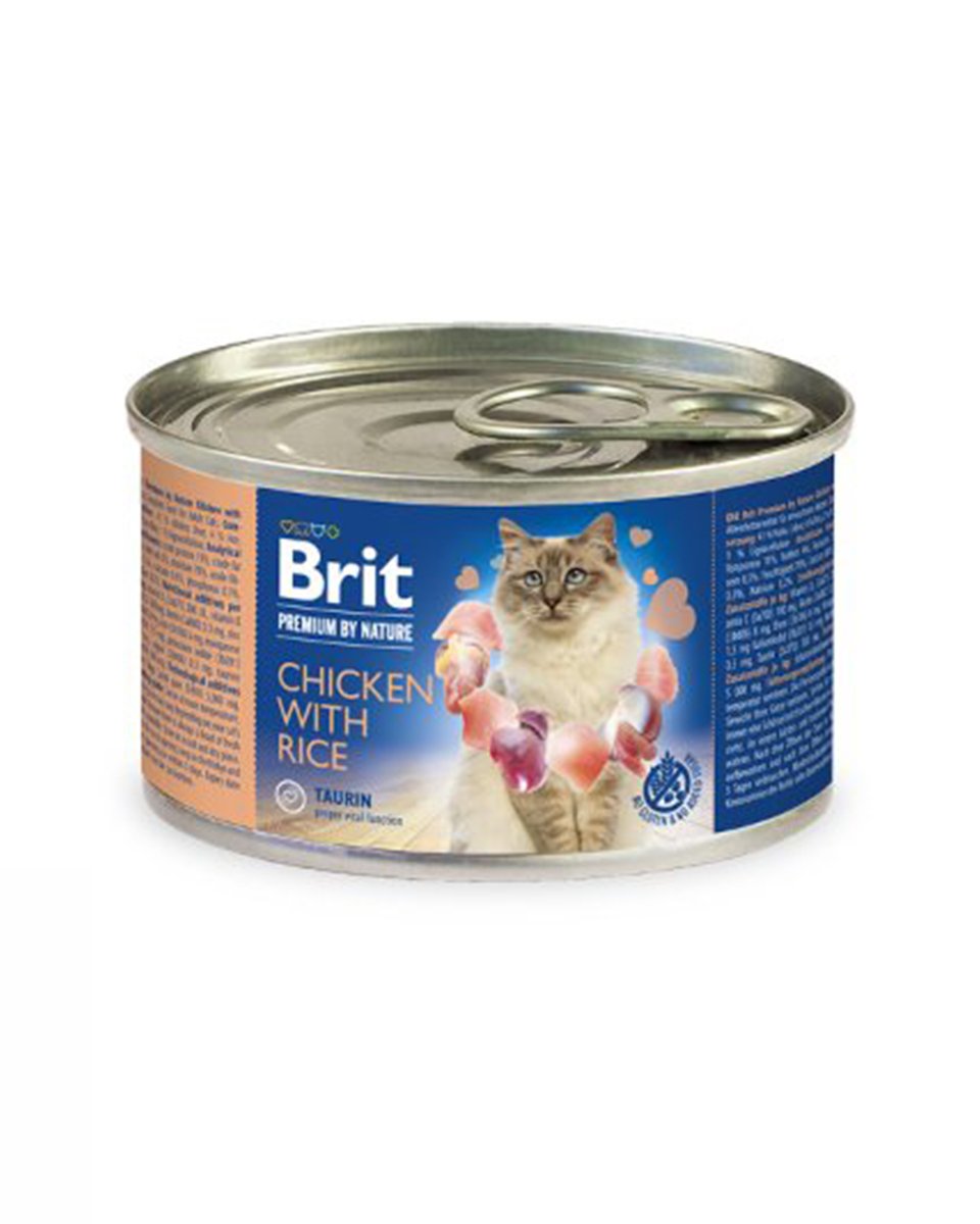 Brit Premuium för Katter, Kyckling & Ris 200g