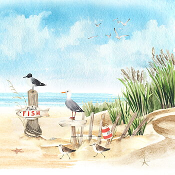 Matservetter Strand 20-pack