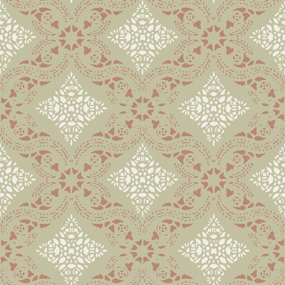 Dahlströmska Gården, Beige/Röd - 686-04