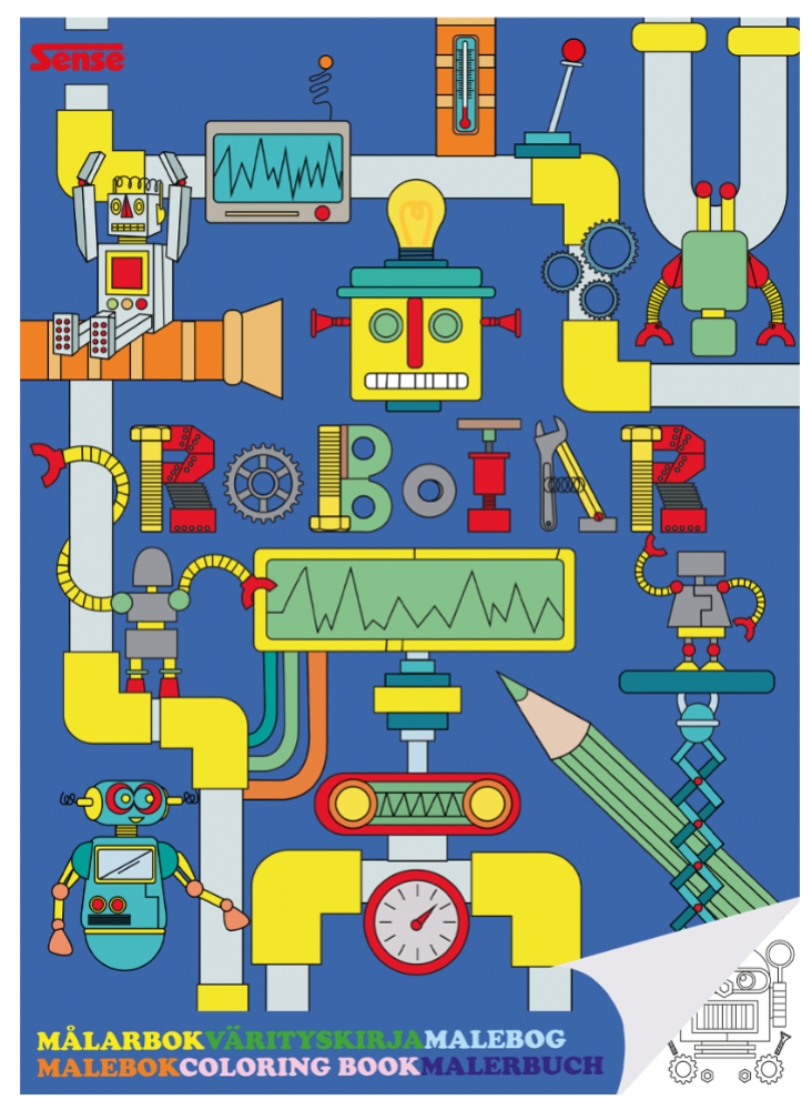 Målarbok Robotar