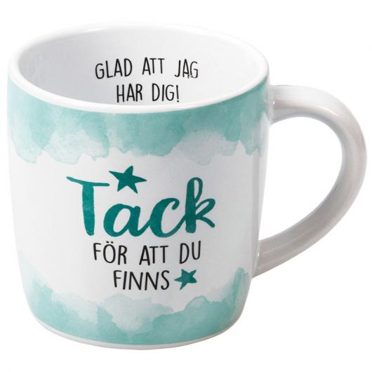 Mugg 30cl "Tack för att du finns"