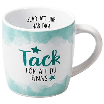 Mugg 30cl "Tack för att du finns"