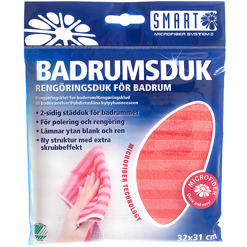 Badrumsduk med skrubb