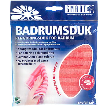Badrumsduk med skrubb