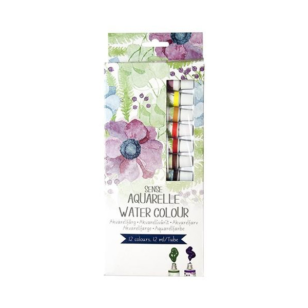 Akvarellfärgset 12x12ml