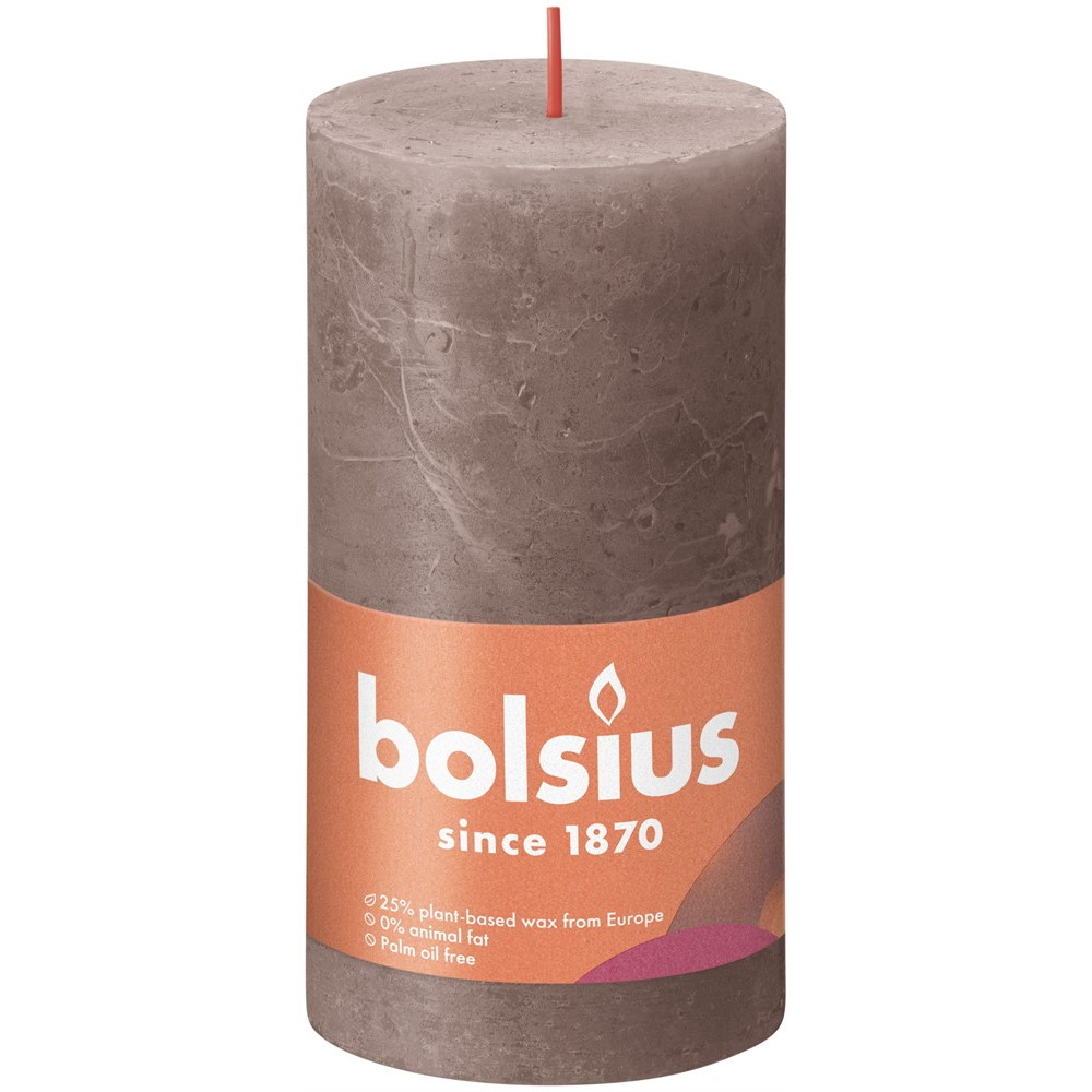 Blockljus Rustik 13x6,8cm Rustc Taupe