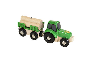 Traktor med last