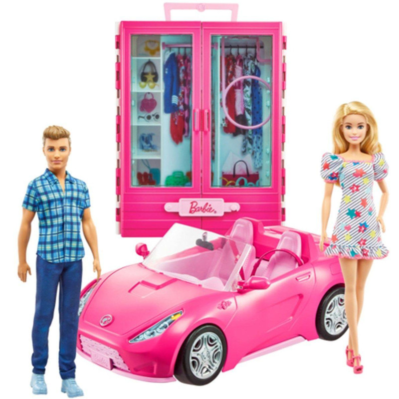Barbie Mega Pack - Barbie & Ken med Bil & Garderob