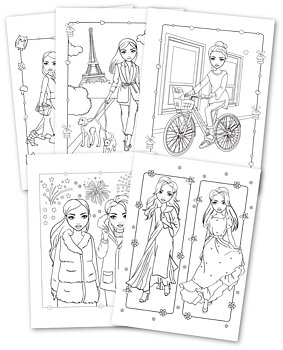 Målarbok Fashion
