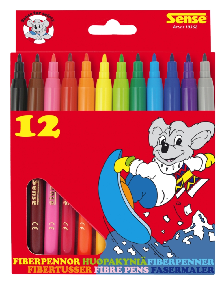 Fiberpennor 12-pack