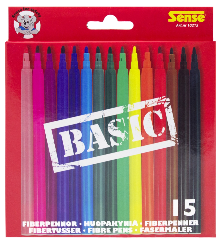 Fiberpennor Basic 15-pack