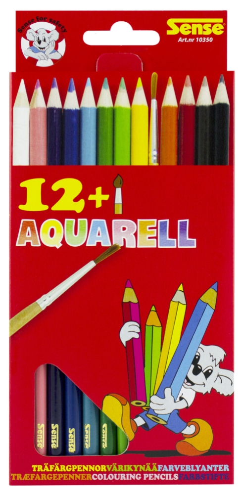 Akvarellpennor 12+1-pack