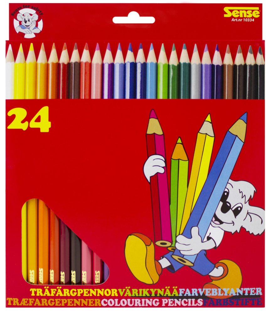 Träfärgpennor 24-pack