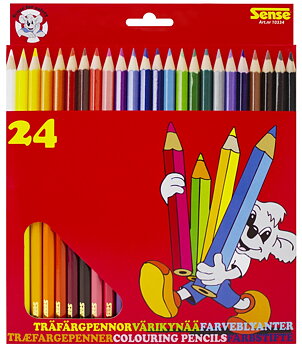 Träfärgpennor 24-pack